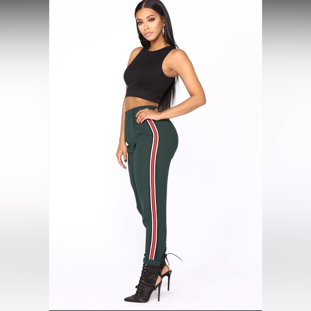 Side Stripe Crop Pants S